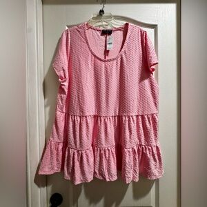 NWT Lane Bryant Pink Textured Blouse